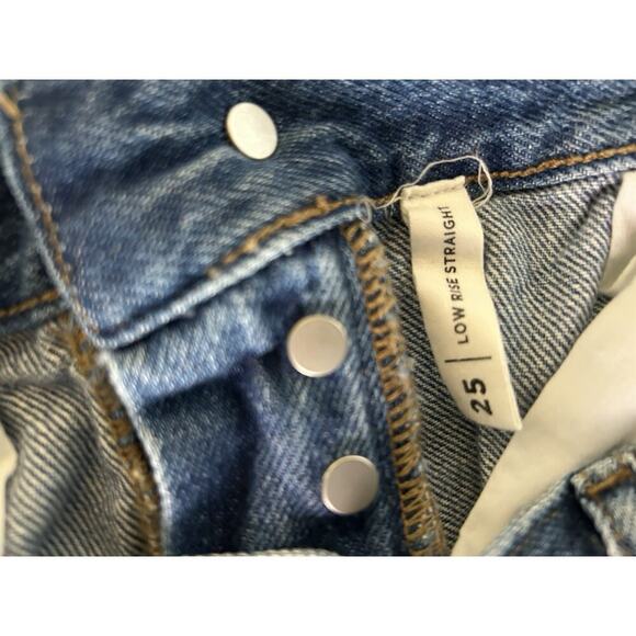 Pacsun Size 25 Low Rise Butterfly Checkered Jeans. Button-Straight Leg Open - Picture 8 of 12